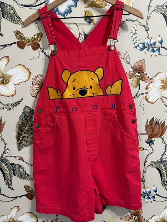 Vintage Pants - Vintage Disney Catalog Collection Winnie the Pooh Denim Overalls Sz M